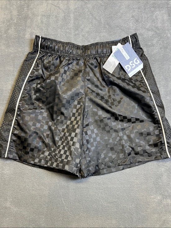 DSG Other - DSG Black Checkerboard Athletic Shorts with White Piping